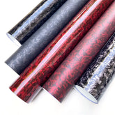 24€/m² Forged Carbon 3D Schwarz Autofolie Glänzend Geschmiedet PET Auto Car Wrapping 100cm x 152cm METERWARE